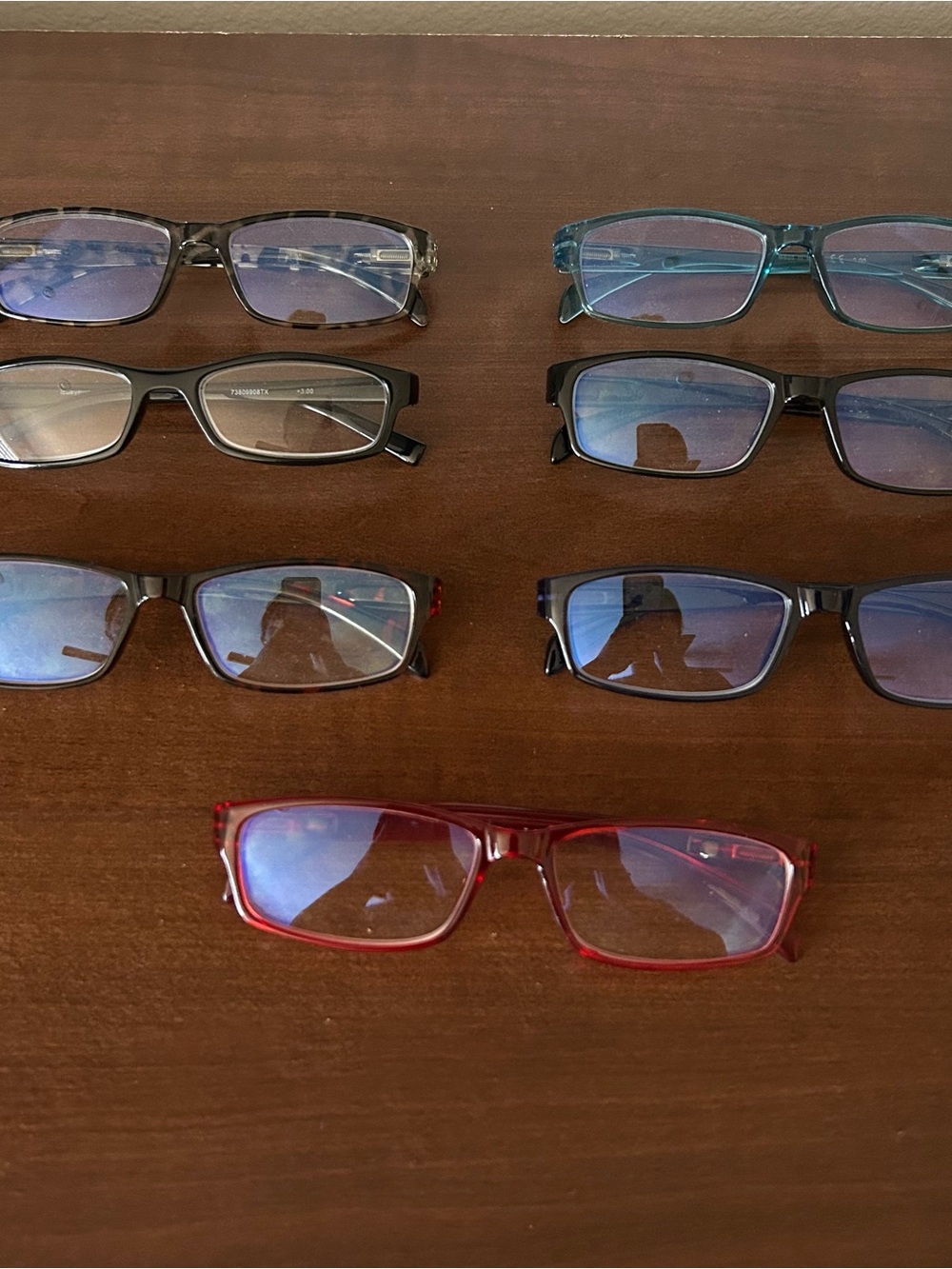 Assorted Rectangle Reading Glasses - Mixed Colors (Red, Blue, Black, Teal, Gray)